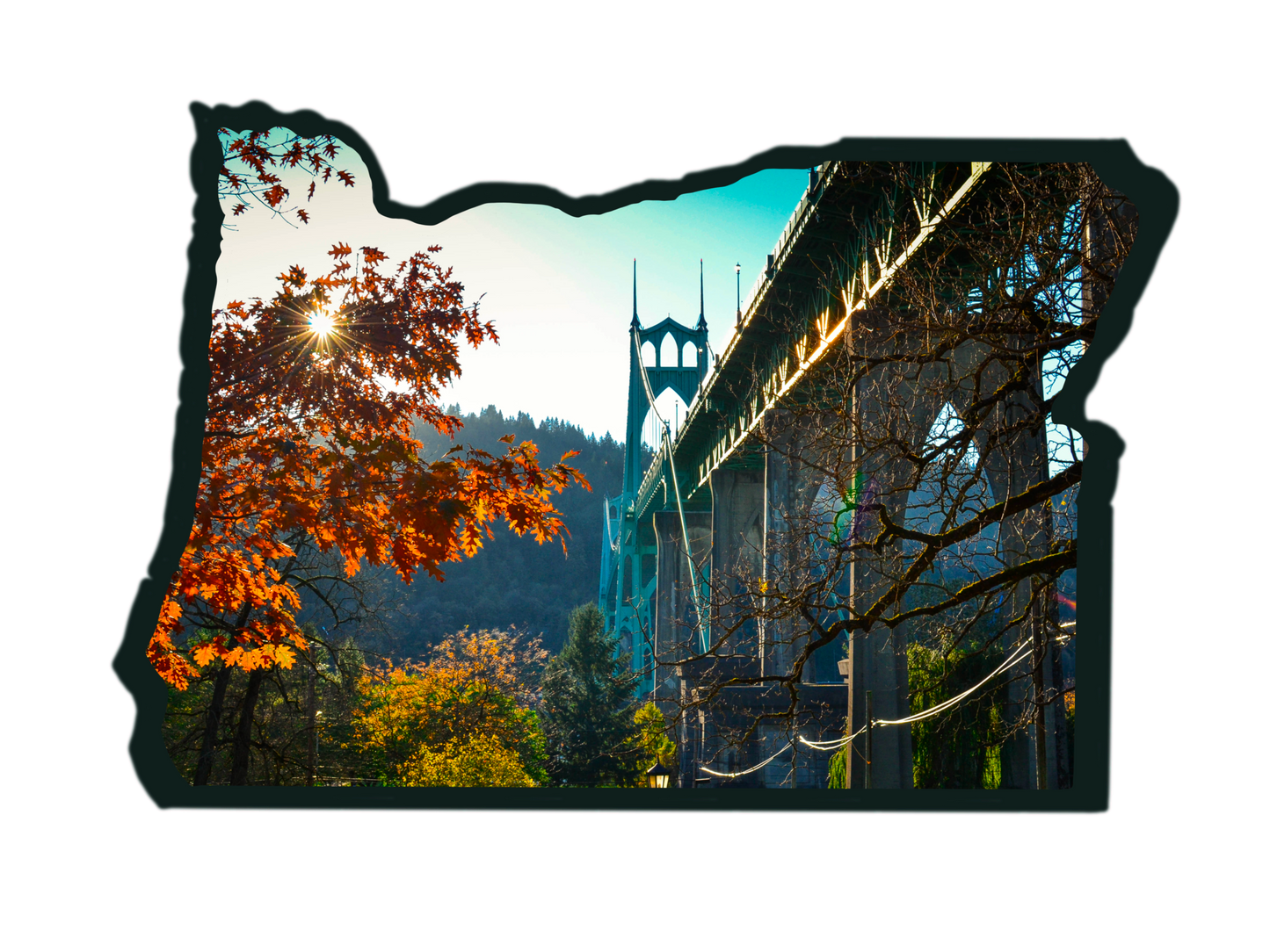 St. John's Bridge Fall Sticker