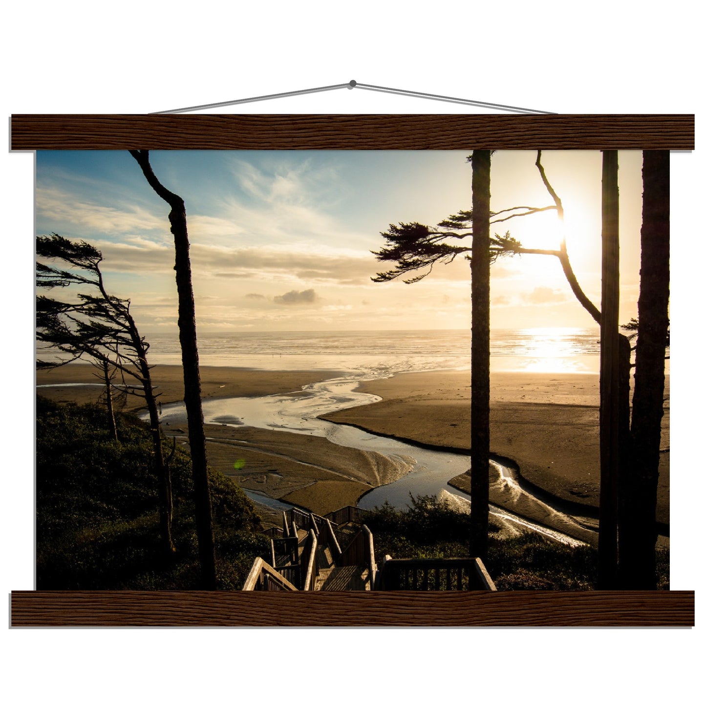 Coastal Sunset Art Print on Premium Semi-Glossy Paper Poster with Hanger