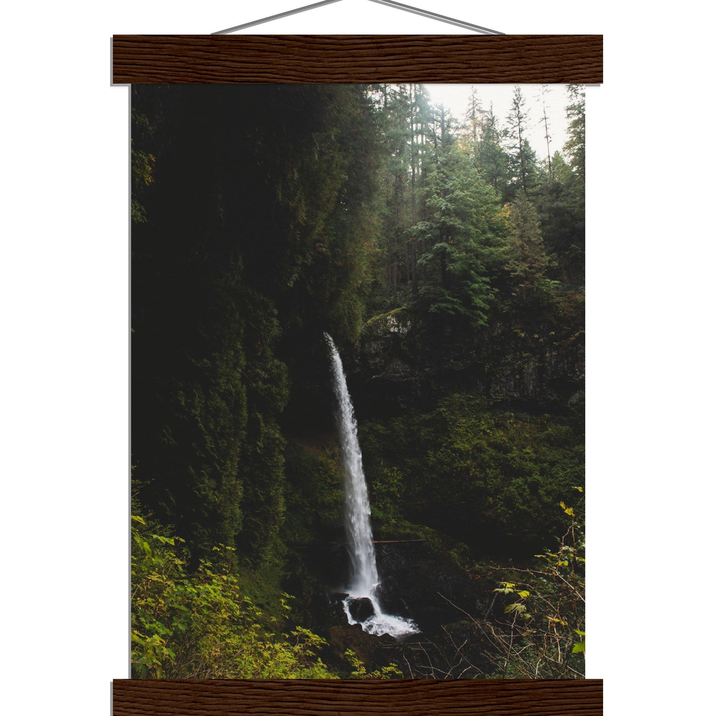 Moody Waterfall Museum-Quality Matte Art Print with Hanger