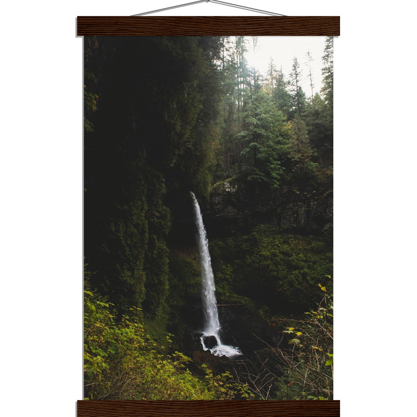 Moody Waterfall Museum-Quality Matte Art Print with Hanger