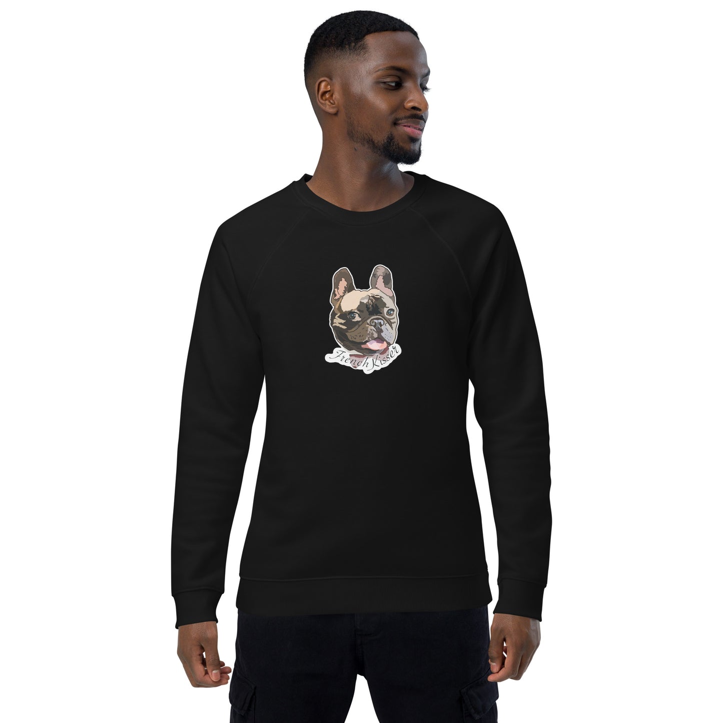 French Kisser Unisex organic raglan sweatshirt